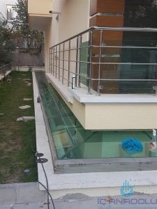 Camlı Paslanmaz Balkon Korkuluğu